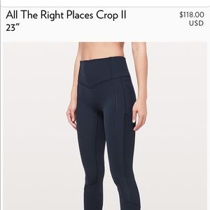 Lululemon “All the right places crop 2”-  23”